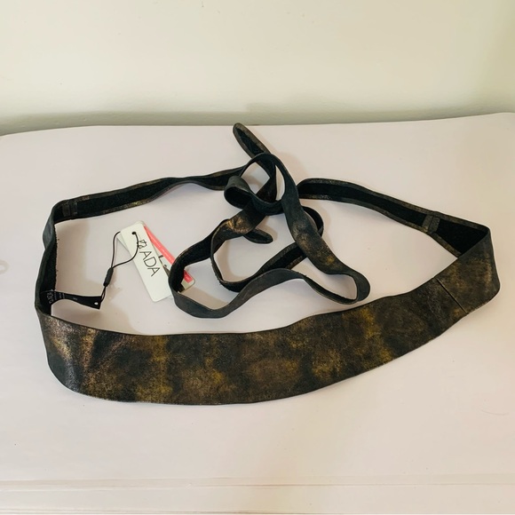 ADA Leather Wrap Belt in Midnight black gold NWT - Picture 6 of 7